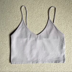 Lilac Talula Cropped V-Tank Bra Top